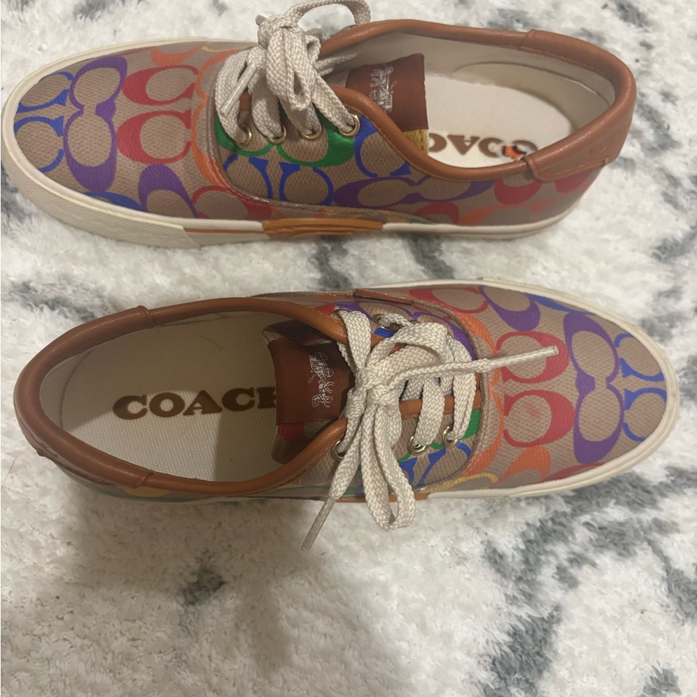 Coach Vibrant Signature Pattern Sneakers